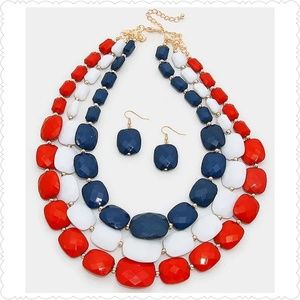 🇺🇸 Faceted Collar Necklace Set